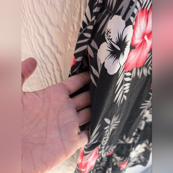 Vintage Hilo Hattie's Hawaiian Tropical Floral Ruffled  Dress Women's Size S - Picture 4 of 7